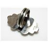 Image 5 : Navajo Double Turquoise Adjustable Ring Sterling Silver