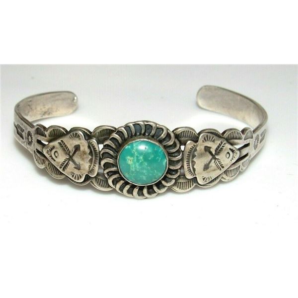 Fred Harvey Era Bracelet Navajo Sterling Turquoise