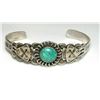 Image 1 : Fred Harvey Era Bracelet Navajo Sterling Turquoise
