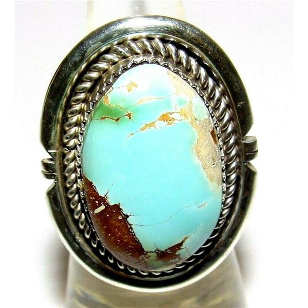 Navajo Royston Turquoise Ring Sz 6 Sterling Silver