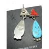 Image 4 : Navajo Kingman Turquoise Spiny Sterling Silver Dangle