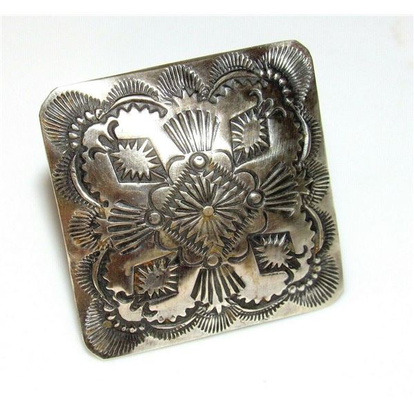 Navajo Vince Platero Concho Statement Ring Size 7