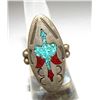 Image 4 : Old Pawn Navajo Peyote Bird Ring Size 6 Sterling Silver