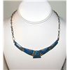 Image 2 : VTG Navajo Lapis Inlay Sterling Silver Choker Necklace