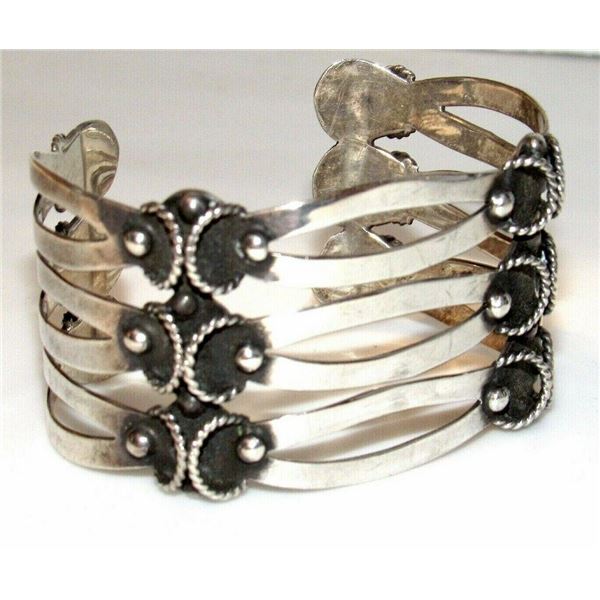 VTG 925 Taxco Mexico Sterling Cuff Bracelet SM Hallmark
