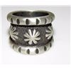 Image 3 : Navajo MONTY CLAW Ring Size 8 Tufa Cast Sterling Silver