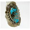 Image 4 : Huge Native American Turquoise Ring Size 8 Ithaca Peak