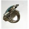 Image 6 : Huge Native American Turquoise Ring Size 8 Ithaca Peak