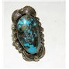 Image 8 : Huge Native American Turquoise Ring Size 8 Ithaca Peak