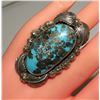 Image 9 : Huge Native American Turquoise Ring Size 8 Ithaca Peak