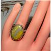 Image 4 : Native American Bumblebee Jasper Ring Sz 10 Signed