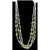 Image 1 : Navajo Green Turquoise White Shell Multi Strand Heishi