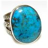 Image 1 : Native American Ring Sz 9 Kingman Turquoise San Felipe
