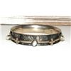 Image 3 : Navajo Nakai Sterling Silver Pearl Cross Spinner Bangle