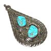 Image 1 : VTG Massive Navajo Pendant Sterling Kingman Turquoise