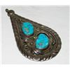 Image 2 : VTG Massive Navajo Pendant Sterling Kingman Turquoise