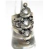 Image 2 : Navajo Gene Natan Ring Sz 9.5 Sterling Silver Statement
