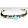Image 1 : Navajo Golden Hills Turquoise Bracelet Sterling Silver