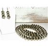 Image 1 : Navajo Pearls Necklace & Earrings Set Sterling Stamped
