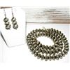 Image 6 : Navajo Pearls Necklace & Earrings Set Sterling Stamped