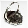 Image 3 : Zuni Turquoise Cluster Ring Size 7 Sterling Silver Mary