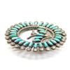 Image 2 : VTG Zuni Sterling Petit Point Turquoise Brooch Pin Old