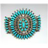Image 1 : Navajo Turquoise Cluster Cuff Bracelet Sterling Silver