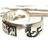 Image 2 : VTG Navajo Sterling Bracelet Hand Etched Pueblo &