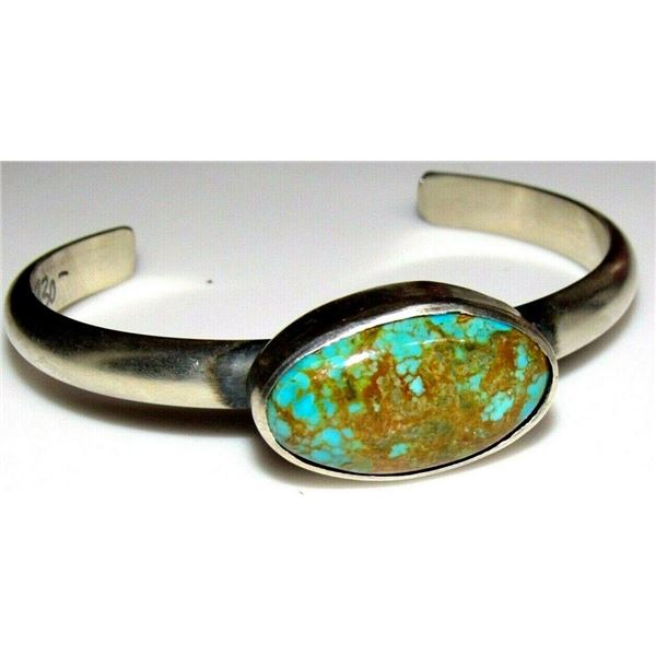 Navajo Royston Bracelet Cast Sterling Native American