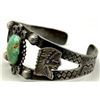 Image 2 : Rare Fred Harvey Era Bracelet Indian Chief & Snake