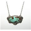 Image 1 : Navajo Number 8 Turquoise Bar Necklace Sterling Native