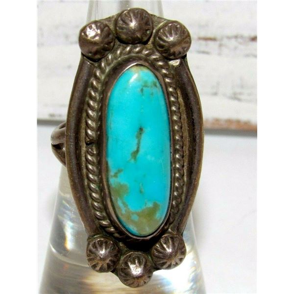Old Pawn Navajo Ring Size 6 Sterling Silver Kingman