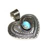 Image 1 : Navajo Heart Pendant Golden Hills Turquoise Sterling