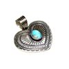 Image 2 : Navajo Heart Pendant Golden Hills Turquoise Sterling