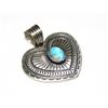 Image 4 : Navajo Heart Pendant Golden Hills Turquoise Sterling