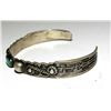 Image 5 : Fred Harvey Era Bracelet Navajo Coin Silver Turquoise