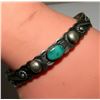 Image 7 : Fred Harvey Era Bracelet Navajo Coin Silver Turquoise