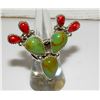 Image 3 : Navajo Prickly Pear Cactus Ring Size 7 Sterling Silver
