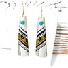 Image 2 : Navajo Tommy Singer Earrings Sterling Silver Turquoise