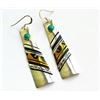 Image 3 : Navajo Tommy Singer Earrings Sterling Silver Turquoise