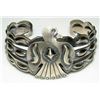 Image 1 : Navajo Thunderbird Cuff Bracelet Sterling Silver Native