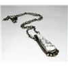 Image 4 : Navajo White Buffalo Bar Necklace Sterling Silver