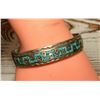 Image 5 : Old Pawn Navajo Turquoise Inlay Stacker Cuff Bracelet