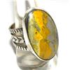 Image 2 : Native American Bumblebee Jasper Ring Sz 10 Signed
