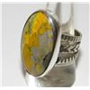 Image 3 : Native American Bumblebee Jasper Ring Sz 10 Signed