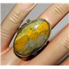 Image 5 : Native American Bumblebee Jasper Ring Sz 10 Signed