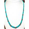 Image 1 : Navajo Rolled Kingman Turquoise & Sterling Beads Heishi