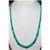 Image 2 : Navajo Rolled Kingman Turquoise & Sterling Beads Heishi