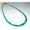 Image 3 : Navajo Rolled Kingman Turquoise & Sterling Beads Heishi