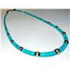 Image 4 : Navajo Rolled Kingman Turquoise & Sterling Beads Heishi